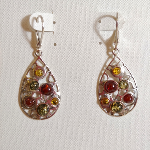 HWG-139 Earrings Oval Drop Multi-Color $47 at Hunter Wolff Gallery